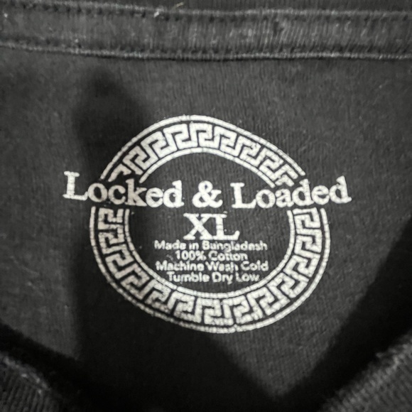 Locked And Loaded Men’s Flag Hustle Shirt Black Size XL - Picture 6 of 7